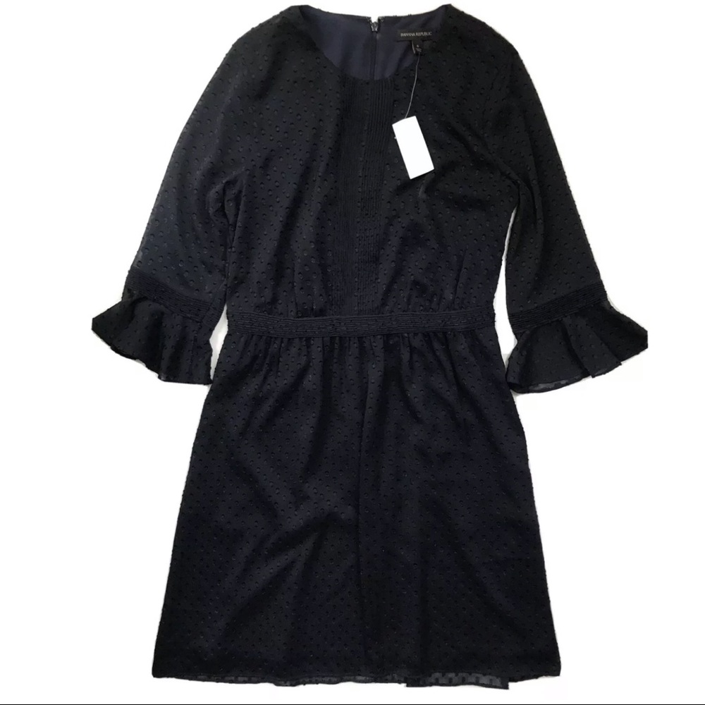 Banana Republic Size 6 Navy Blue 3/4 Sleeve Dress